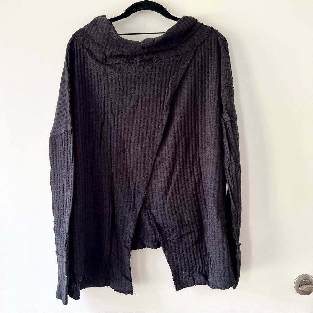NWT Free People Juicy Long Sleeve Top in Black - Picture 9 of 11